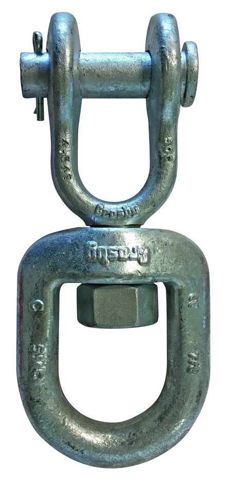 Émerillon a chape 5/16 cmu 570 kg acier forgé galva LEVAC - 5173B