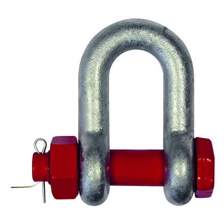 Manille droite h.r. galva cmu 2 t axe boulonné +goupille LEVAC - 5221E