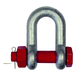 Manille droite h.r. galva cmu 2 t axe boulonné +goupille LEVAC - 5221E
