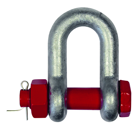 Manille droite h.r. galva cmu 4,75 t axe boulonné +goupille LEVAC - 5221G