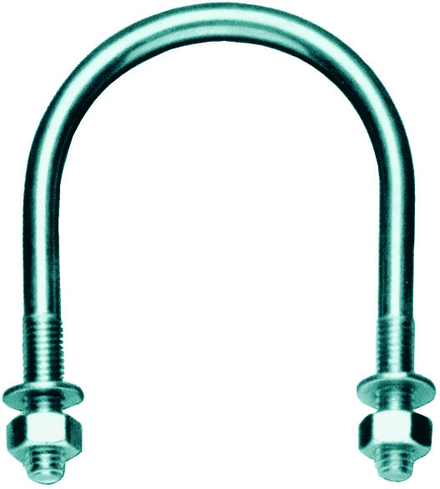 Étrier zingué série légère 3'1/2 d.8mm tube 102mm écrou +rondelles LEVAC - 5271LG