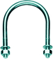 Étrier zingué série légère 3'1/2 d.8mm tube 102mm écrou +rondelles LEVAC - 5271LG