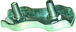 Serre-câble plat d.5 mm 2 boulons acier zingué LEVAC - 5280D
