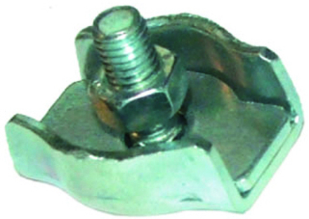 Serre-câble plat d.6 mm 1 boulon acier zingué LEVAC - 5281E