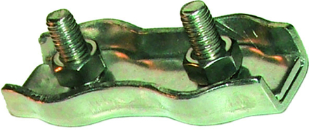 Serre-câble plat inox d.3 mm 2 boulons LEVAC - 5287B