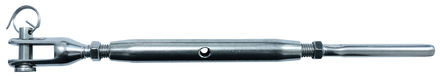 Ridoir inox m.16 mm 1 chape + 1 embout a sertir câble d.8 mm LEVAC - 5296G