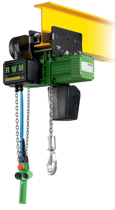 Palan électrique chariot a chaîne 1500 kg 2 brins vitesse 4 m/mn levée 3 m RWM - 6053E4CM