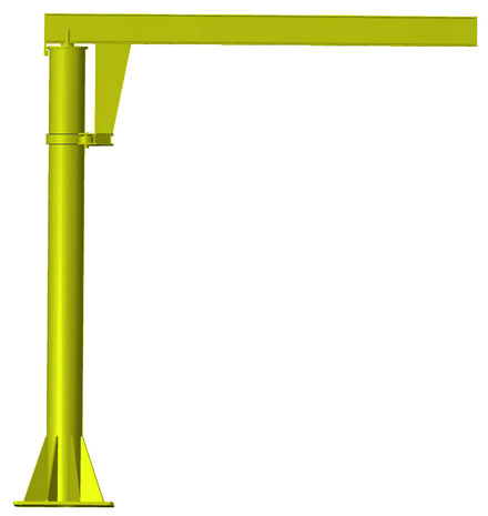 Potence sur fût h.s.f. 3 m cmu 250 kg portée 4 m inversée rotation 360° LEVAC - 6127B04