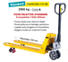 Transpalette manuel - 2.5 tonnes LEVAC - longueur des fourches 115 cm - 6140A