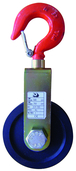 Poulie a corde a chape ny cmu 500 kg réa nylon d.95 mm corde d.20/22 mm LEVAC - 7060BNY