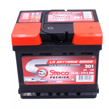 Batterie 12V 55Ah 510A 207x175x175 mm Steco premier stecopower - 201