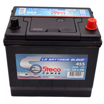 Batterie 12V 60Ah 500A 230x173x220 stecopower - 455