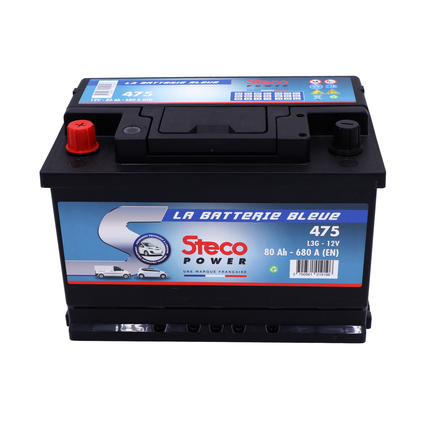 Batterie 12V 80Ah 680A 278x175x190 mm stecopower - 475