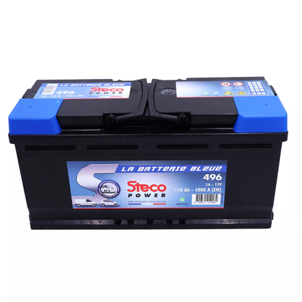 Batterie 12V 110Ah 1000A 393x175x190 mm stecopower - 496