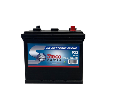 Batterie 6V 140Ah 900A 241x169x230 mm gamme 6 volts (acide inclus) stecopower - 933