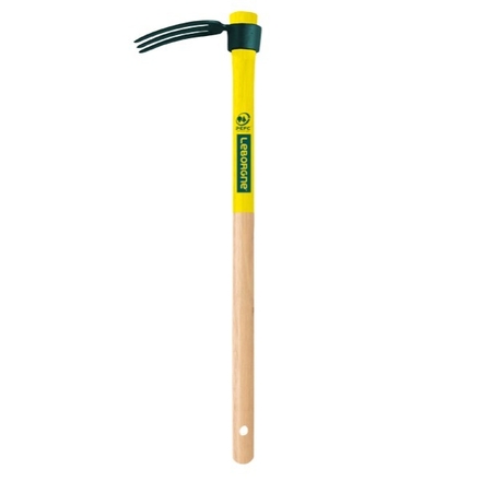 Croc forgé 3 dents manche bois percé PEFC 100% (50cm) - LEBORGNE - 302361L