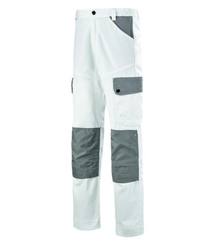 PANTALON CRAFT PAINT BLANC / GRIS CONVOY ARTISAN BTP CEPOVETT - 15-9062-9035-1989