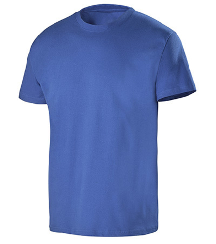 TEE-SHIRT A MANCHES COURTES BIO BLEU ROYAL ARTISAN BTP CEPOVETT - 15-T941-13