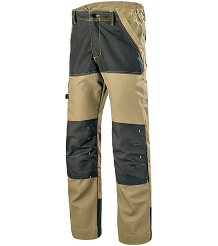 PANTALON RENFORCE CRAFT WORKER SAVANE / NOIR ARTISAN BTP CEPOVETT - 20-9050-9883-1955
