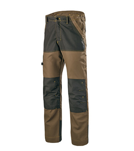 PANTALON RENFORCE CRAFT WORKER MARRON / NOIR ARTISAN BTP CEPOVETT - 20-9050-9883-872