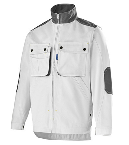 BLOUSON MANCHES AMOVIBLES CRAFT PAINT BLANC / GRIS CONVOY ARTISAN BTP CEPOVETT - 20-9259-9035-1989