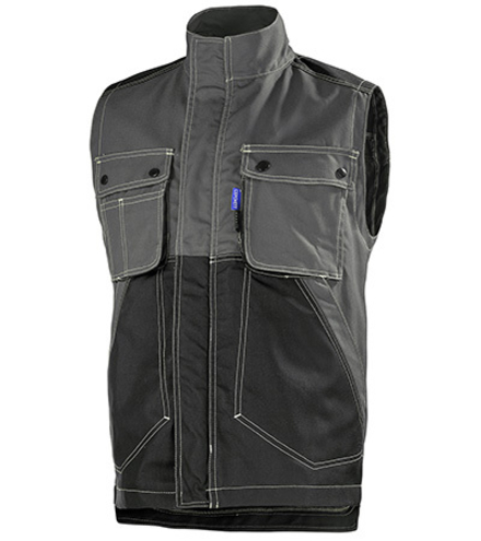 GILET CRAFT WORKER GRIS CHARCOAL / NOIR ARTISAN BTP CEPOVETT - 20-9261-9883-657