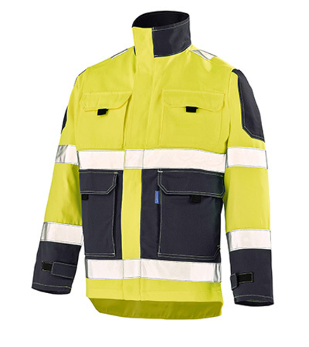 BLOUSON FLUO TECH JAUNE FLUO / DARK BLUE HAUTE VISIBILITE CEPOVETT - 22-9282-8267-2096