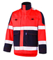 BLOUSON FLUO TECH ROUGE FLUO / DARK BLUE HAUTE VISIBILITE CEPOVETT - 22-9282-8267-2098
