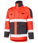 BLOUSON FLUO TECH ROUGE FLUO / GRIS CHARCOAL HAUTE VISIBILITE CEPOVETT - 22-9282-8267-2235