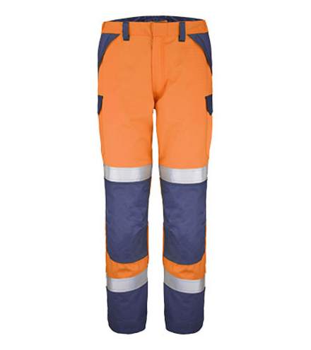 PANTALON ATEX HV 300 XP ESCORIAL ORANGE FLUO / MARINE MULTIRISQUES CEPOVETT - 22-9B72-8505-404
