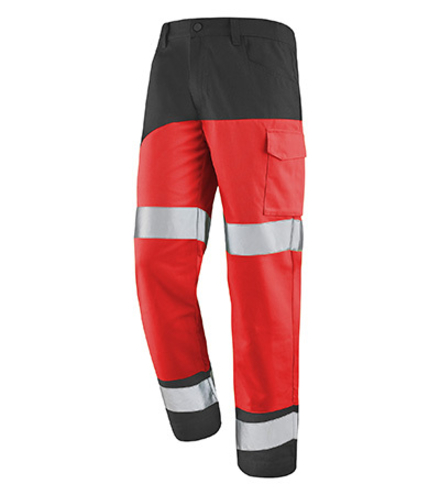 PANTALON FLUO SAFE XP ROUGE FLUO / GRIS CONVOY HAUTE VISIBILITE CEPOVETT - 22-9B86-9570-1995