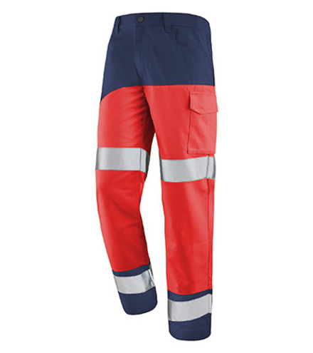 PANTALON FLUO SAFE XP ROUGE FLUO / MARINE HAUTE VISIBILITE CEPOVETT - 22-9B86-9570-2002
