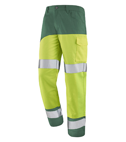 PANTALON FLUO SAFE XP JAUNE FLUO / VERT AMAZONIE HAUTE VISIBILITE CEPOVETT - 22-9B86-9570-720