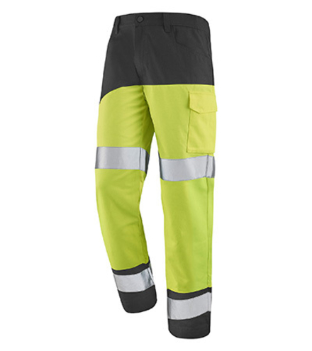 PANTALON FLUO SAFE XP JAUNE FLUO / GRIS CONVOY HAUTE VISIBILITE CEPOVETT - 22-9B86-9570-737