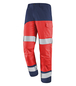 PANTALON POCHES GENOUX FLUO SAFE XP ROUGE FLUO / MARINE CEPOVETT - 22-9B87-9570-2002