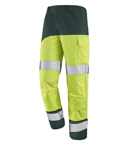 PANTALON POCHES GENOUX FLUO SAFE XP JAUNE FLUO / VERT US CEPOVETT - 22-9B87-9570-703