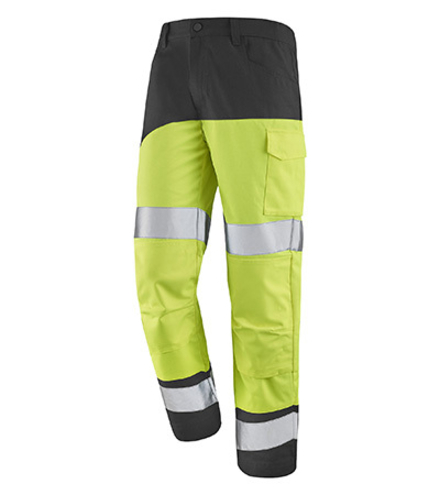 PANTALON POCHES GENOUX FLUO SAFE XP JAUNE FLUO / GRIS CONVOY CEPOVETT - 22-9B87-9570-737