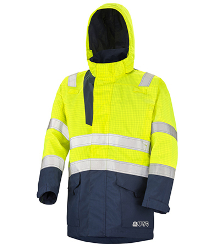 PARKA HV MULTIRISQUES ACCESS JAUNE FLUO / BLEU NAVY MULTIRISQUES CEPOVETT - 22-9D97-9919-727