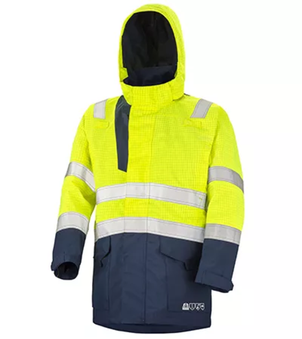 PARKA HV MULTIRISQUES ACCESS JAUNE FLUO / BLEU NAVY MULTIRISQUES CEPOVETT - 22-9D97-9919-727