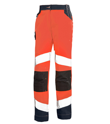 PANTALON FEMME FLUO TECH ROUGE FLUO / DARK BLUE HAUTE VISIBILITE CEPOVETT - 22-9E82-8267-2098
