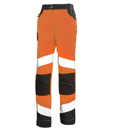 PANTALON FEMME FLUO TECH ORANGE FLUO / GRIS CHARCOAL HAUTE VISIBILITE CEPOVETT - 22-9E82-8267-2227