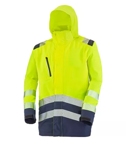 PARKA COQUE ERWIN JAUNE FLUO / NAVY CEPOVETT - 22-9P02-3038-727