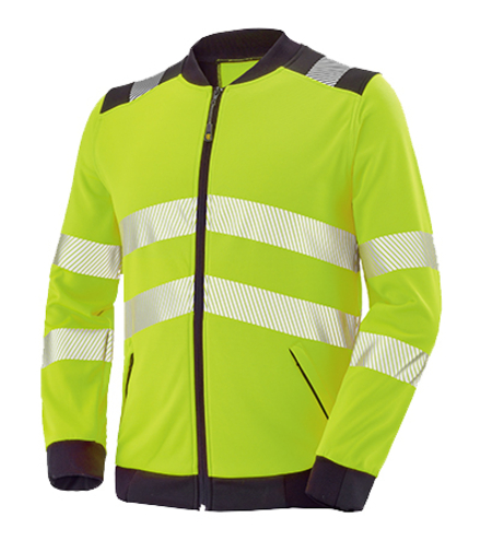 SWEAT ZIPPE VALLOUISE JAUNE FLUO / NOIR CEPOVETT - 22-9S03-750