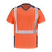 T-SHIRT SIROCCO MANCHES COURTES ORANGE FLUO / BLEU MARINE - CEPOVETT - 22-9T84PI-404