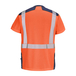 T-SHIRT SIROCCO MANCHES COURTES ORANGE FLUO / BLEU MARINE - CEPOVETT - 22-9T84PI-404