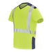 T-SHIRT SIROCCO MANCHES COURTES JAUNE FLUO / BLEU MARINE - CEPOVETT - 22-9T84PI-701