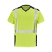 T-SHIRT SIROCCO MANCHES COURTES JAUNE FLUO / NOIR - CEPOVETT - 22-9T84PI-750