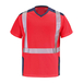 T-SHIRT SIROCCO MANCHES COURTES ROUGE FLUO / BLEU MARINE - CEPOVETT - 22-9T84PI-2002