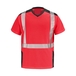 T-SHIRT SIROCCO MANCHES COURTES ROUGE FLUO / NOIR - CEPOVETT - 22-9T84PI-2054