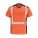 T-SHIRT SIROCCO MANCHES COURTES ORANGE FLUO / NOIR - CEPOVETT - 22-9T84PI-2073